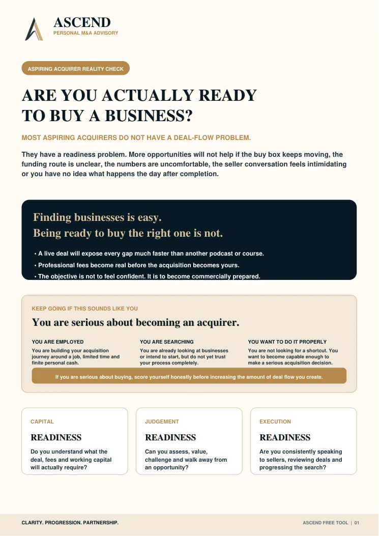 Are You Actually Ready To Buy A Business cover