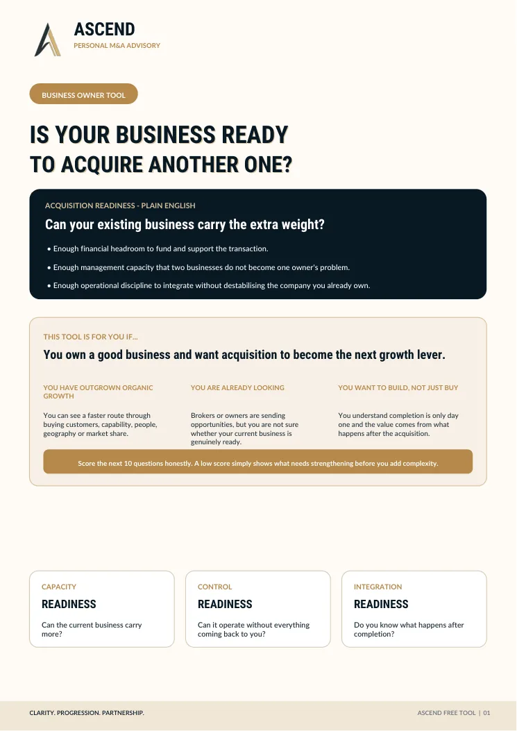 Is Your Business Ready To Acquire Another One cover